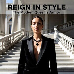 Sexy Seductive Business Casual Goth Grunge Domme | Black Agate + Stone Necklace